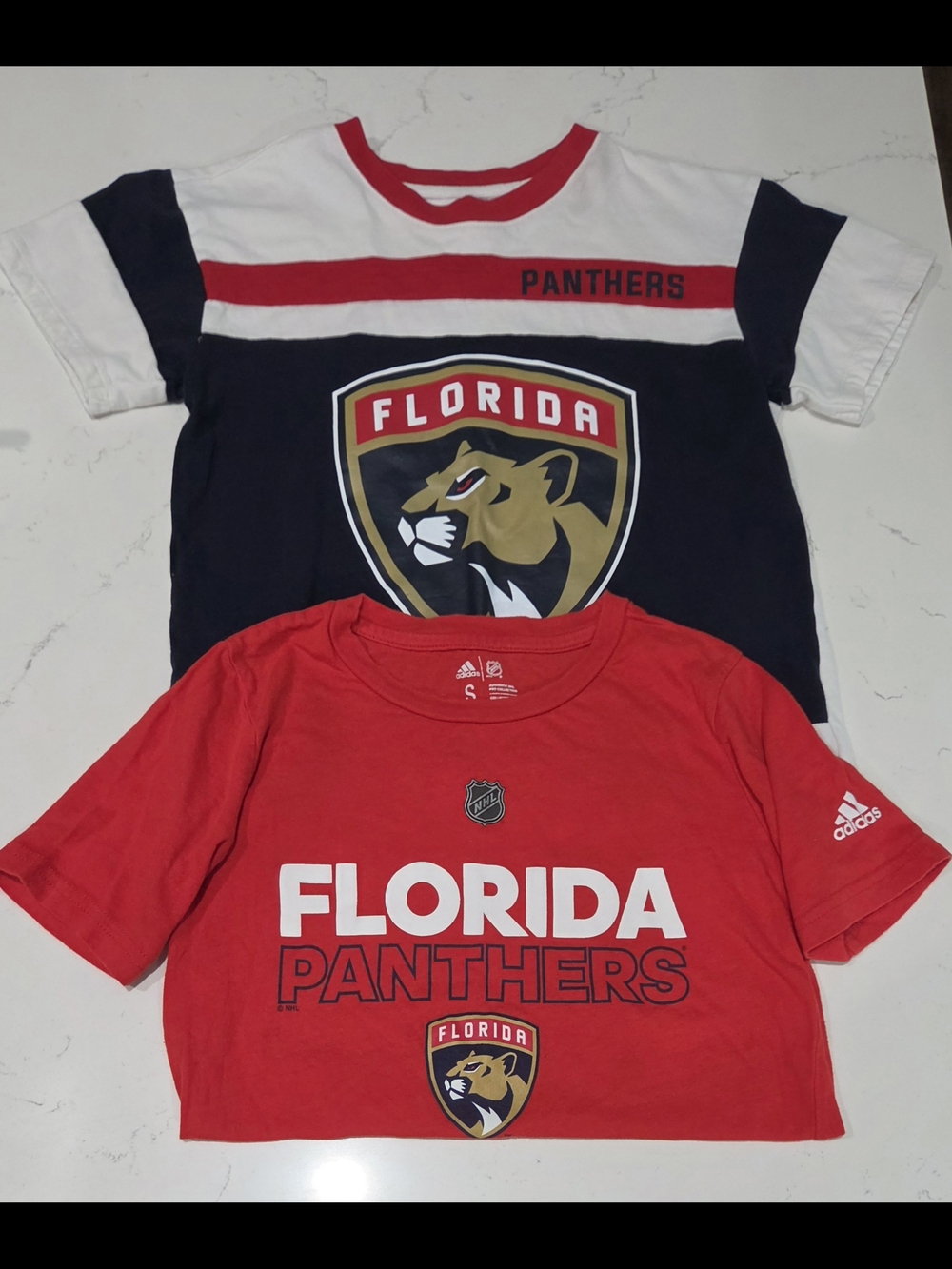 2 Adidas/ NHL Florida Panthers Kids Graphic Tees